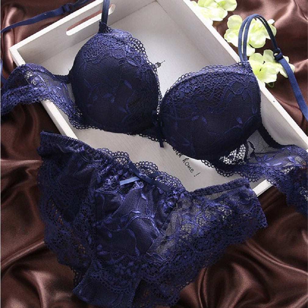 KORSIS Sexy Deep V Underwear Set Women Lingerie Set Lace Push up Fashion Bra