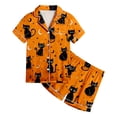 thumbnail image 5 of Leey-World Halloween Pajamas for Girls Girls Pajama Set With Cute Print Home Short Sleeve Shorts Pajama Set, 5 of 5