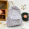 thumbnail image 6 of Bow Backpack for Women Laptop Backpack College Bookbags Fashion Casual Bow Print Travel Work Back Pack Purple Pink 12.6 In, 6 of 7