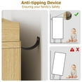 thumbnail image 3 of TROPOW Shoe Storage Cabinet,3 Tier Shoe Cabinet with Flip Drawers, Free Standing Narrow Shoe Storage Organizer with Adjustable Shelves, Shoe Rack Cabinet for Entryway, Fence On Top,Wood Color, 3 of 8