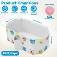thumbnail image 2 of Austok Foldable Bathtub for Children Multifunctional Portable Bath Tub Large Toddler Bath for Age 0-8 All in One Design with Drain Plug, 2 of 8