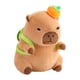 thumbnail image 1 of Lindo animal de peluche de carpincho para decoración del hogar, suave animal de peluche de dibujos animados, carpincho naranja marrón claro, 1 of 9