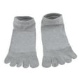 thumbnail image 2 of TISHITA Chaussettes Homme Orteils Cinq Doigts Chaussettes Coton Sport Course Cheville Gris Clair, 2 of 8