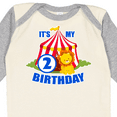 thumbnail image 4 of Inktastic Its My Birthday Circus Tent with Lion 2 Years Old Boys or Girls Long Sleeve Baby Bodysuit, 4 of 5