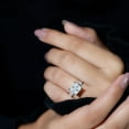 thumbnail image 3 of Silvago Jewel 14K White Gold Over Ring Gifts - 2.2 Ct Princess Cut Diamond Wedding Rings - Party Wear Diamond Rings for Women's - Anniversary Gifts For Couples - Wedding Proposal Rings for Girlfriend, 3 of 8