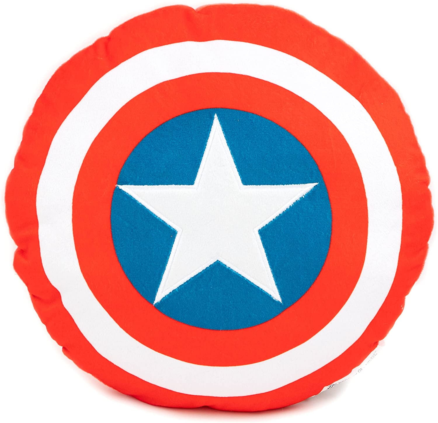 Avengers Captain America Shield Kid's Dec Pillow, Super Soft Circular Pillow, 100% Microfiber, White