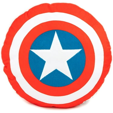 Avengers Captain America Shield Kid's Dec Pillow, Super Soft Circular Pillow, 100% Microfiber, White