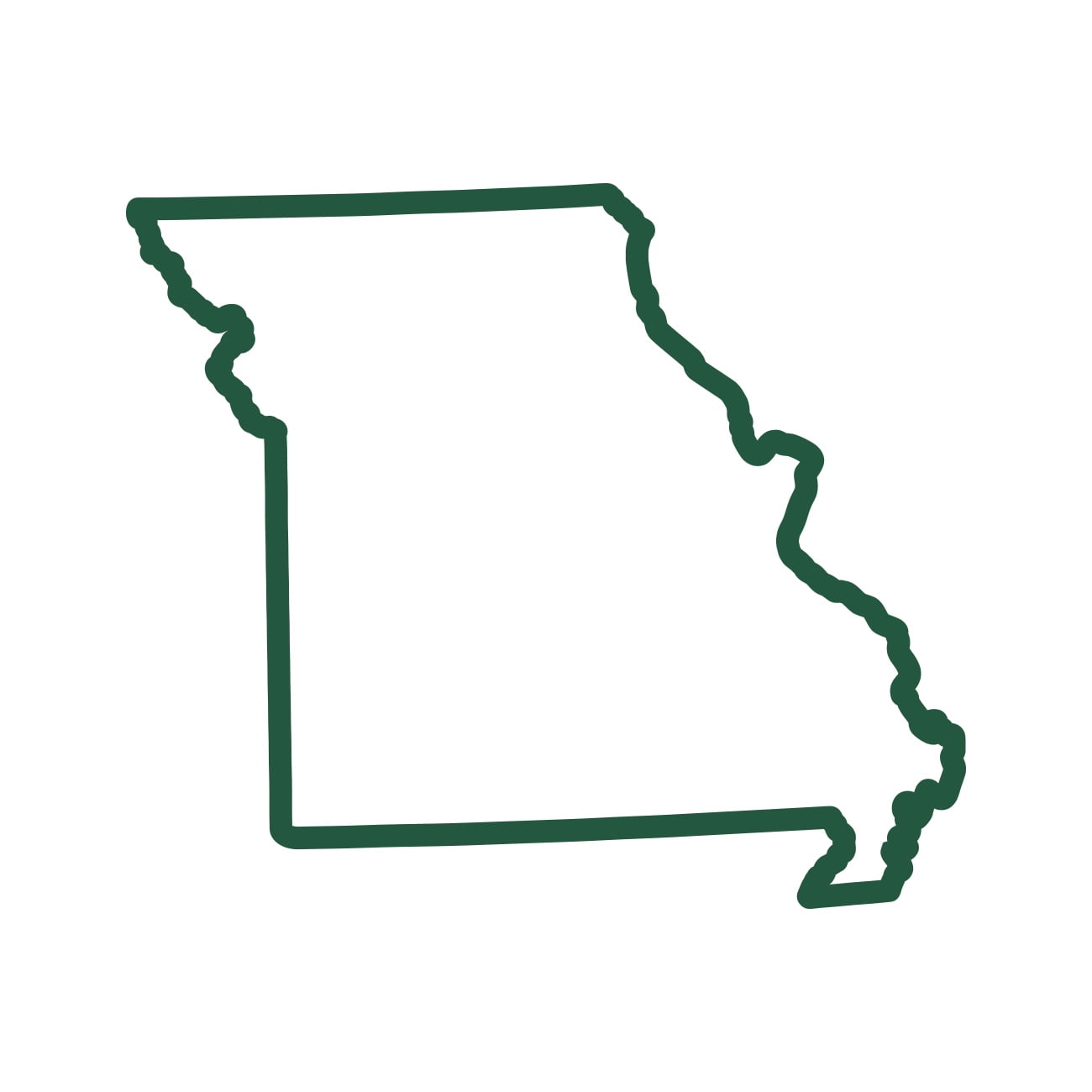 Missouri Outline Sticker Decal Die Cut - Self Adhesive Vinyl ...