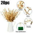 20 Pcs Gold Stems Artificial Leaves Decor Branches With Leaves 15 Inch