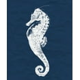 thumbnail image 2 of Sheppard, Lucca 26x31 White Modern Wood Framed Museum Art Print Titled - Seahorse On Navy, 2 of 4