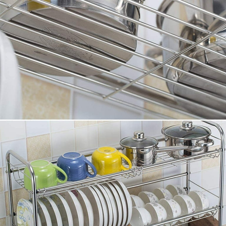 QYQS Kitchen Dish Rack Over Sink Dish Drying Rack with Knife Drawer Holder  Cutting Board Holder Chop…See more QYQS Kitchen Dish Rack Over Sink Dish