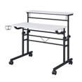 thumbnail image 4 of Harper & Bright Designs Adjustable Height Standing Desk Sit Stand Up Desk Workstation 47 Inch with Crank Handle for Office Home, White, 4 of 13