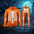 thumbnail image 2 of Halloween Unisex Tracksui Skeleton Hoodies And Sweatpants Set for Boy Girl 2 Piece Outfits Athletic Jogging Suits, 2 of 4