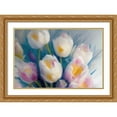 thumbnail image 2 of Stephen Chambers 14x11 Gold Ornate Wood Framed With Double Matting Wall Art Titled - Tulips 4, 2 of 6