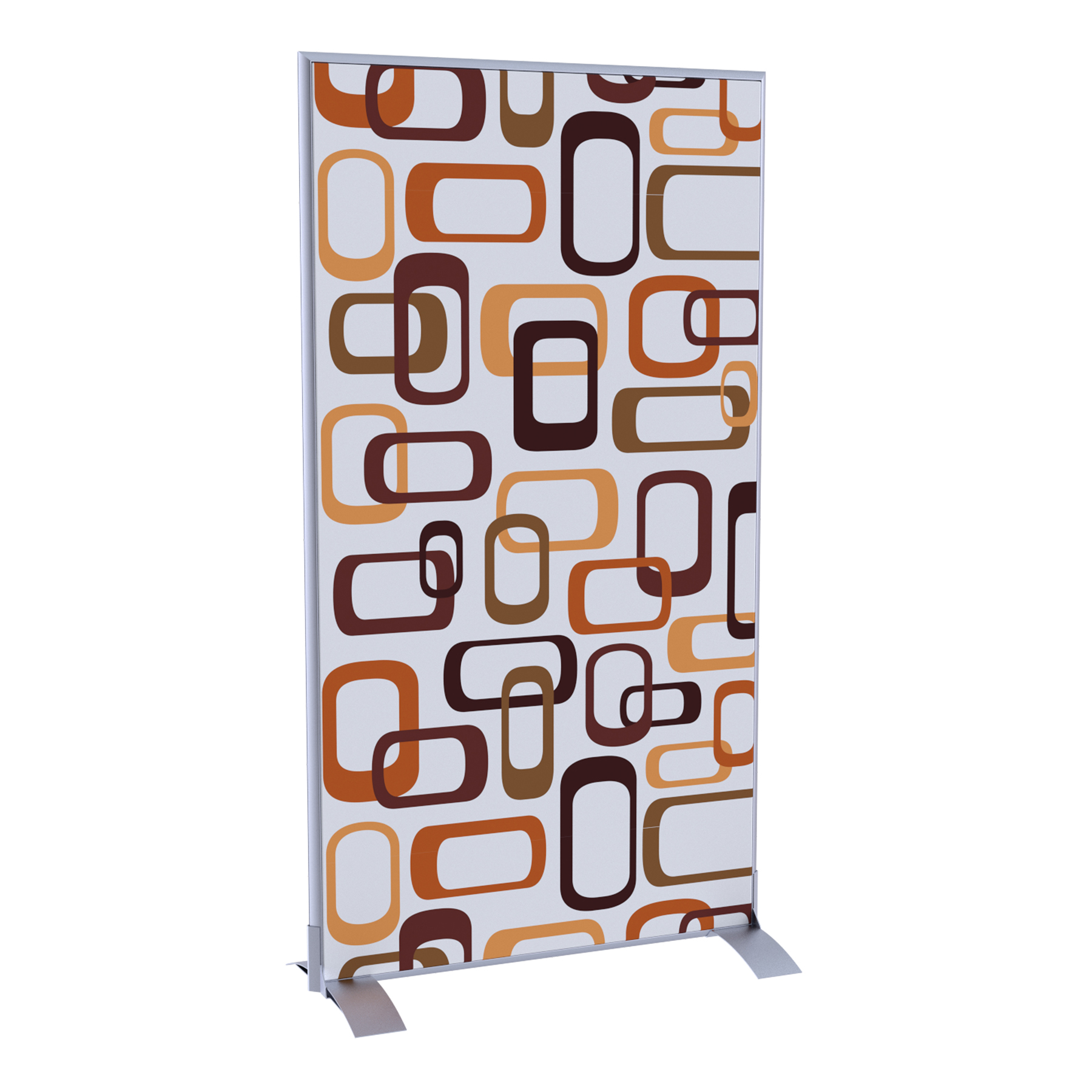 Paperflow EasyScreen Vertical Divider Screen, Interlocking Ovals (31308