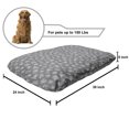 thumbnail image 2 of Floral Pet Bed, Different Types of Hand Drawn Little Flower and Leaf Plants Elements Composition, Resistant Pad for Dogs and Cats Cushion with Removable Cover, 24" x 39", Grey and White, by Ambesonne, 2 of 4