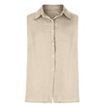 thumbnail image 6 of Neewe Men's Hawaiian Sleeveless Linen Button Up Shirt Turndown Collar Beach Shirt Tank Top Basic Solid Shirt Vest-Beige M, 6 of 7