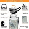 thumbnail image 4 of Birds Flowers Leaves Branches Sports Water Bottle Portable Travel Mug 32oz BPA Free Leak Proof Straw Transparent Tritan for Gym Yoga Cycling Camping, 4 of 7