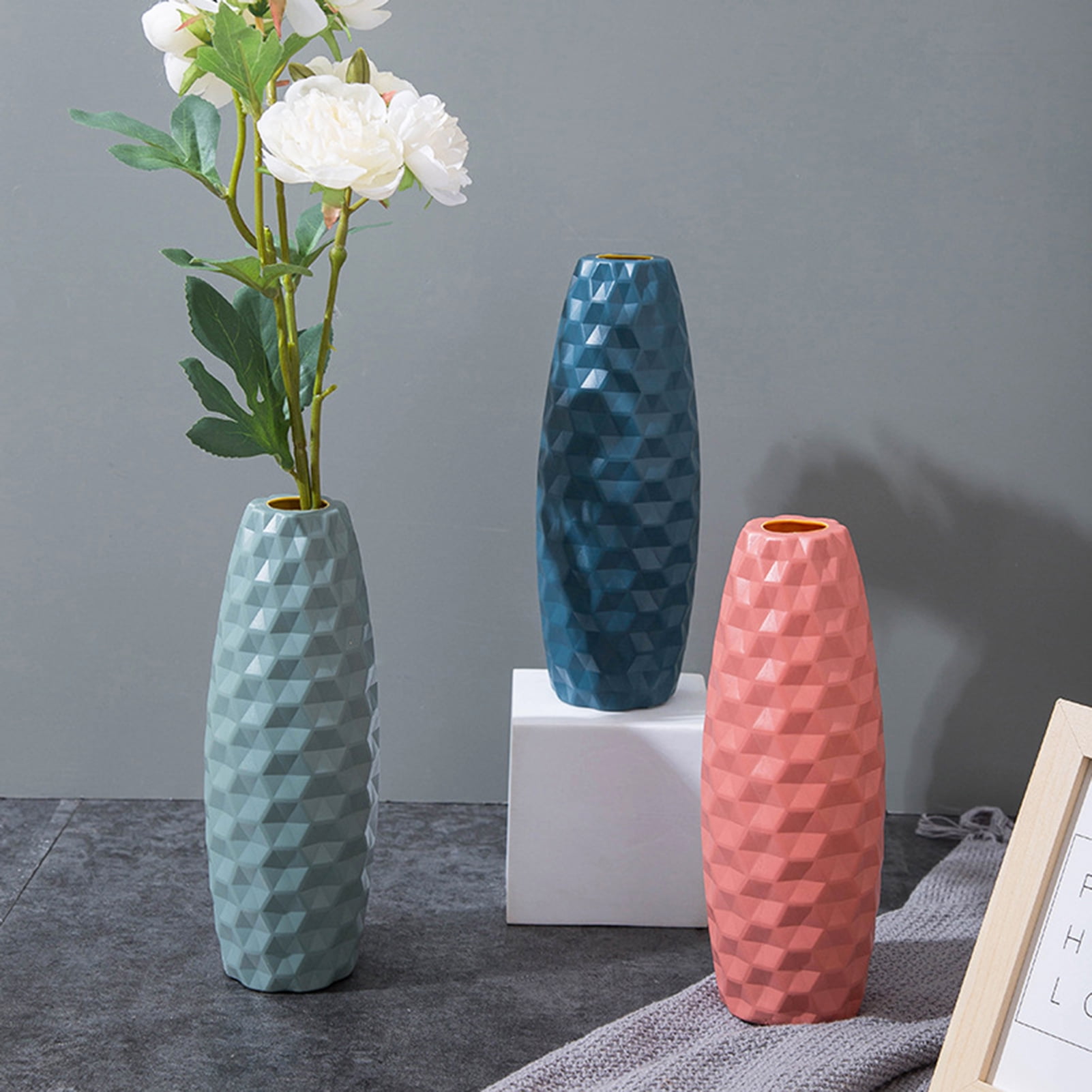 HEVIRGO Nordic Style Geometric Flower Vase