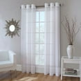 thumbnail image 1 of Crushed Voile 144-Inch Grommet Top Sheer Window Curtain Panel in White, 1 of 1
