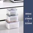 thumbnail image 1 of EastVita 3 Pack/4 Pack/5 Pack Fruit Storage Containers for Fridge, Food Storage Containers with Lids and Removable Colanders for Keeping Fruits Vegetables Berry Meat Fresh Longer, 1 of 8