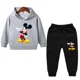 thumbnail image 3 of Conjunto de sudadera con capucha para niños, ropa para niños, ropa para bebés, suéteres casuales con capucha de Mickey, sudadera con capucha y pantalones, 2 piezas/conjunto, 2 a 14 años, 3 of 5