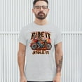 thumbnail image 3 of Tee Hunt Ride It Like You Stole It T-shirt Biker Born to Be Wild Motorcycle Men's Tee, Ash Gray, 5X-Large, 3 of 5