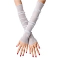thumbnail image 1 of Manches en Dentelle d'Été pour Femmes Manches en Soie Or Argent Protection Solaire, 1 of 9