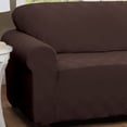 thumbnail image 6 of Stretch Sensations 1-Piece Stretch Double Diamond Sofa Slipcover, Chocolate, 6 of 7