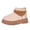 Beige, variant on Womens Winter Boots Snow Boots Fuzzy Warm Platform Short Booties Suede Fleece Lining Pull On Cuff Ankle Boots Beige 6(37)