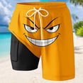thumbnail image 2 of Swim Shorts Men Summer Swim Trunks with Print Shorts Casual Double Layer Board Shorts Swimming Surfing Mens Beach Shorts, 2 of 5