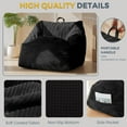 thumbnail image 4 of Leumius Bean Bag Sofa,Bean Bag Chair with Tufted Soft Stuffed Filling,Lazy Sofa BeanBag Chairs with Memory Foam for Dorm, Apartment, Living Room,Black, 4 of 5