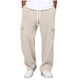 thumbnail image 1 of Ceisia Men's All-Season Solid Color Workwear Gift Pants - Elastic Waist Drawstring Pocket Oversized Comfort Pants, 1 of 8