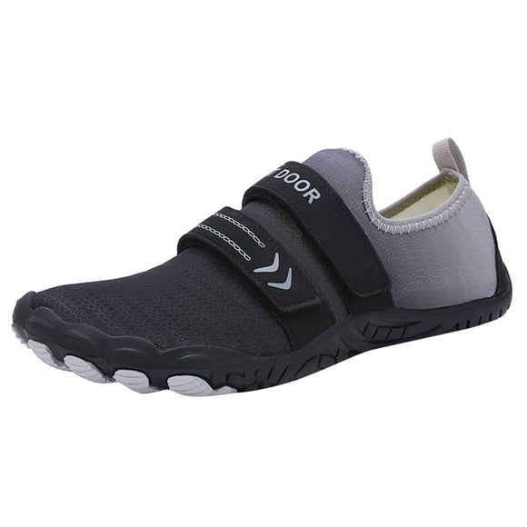 HBFAGFB Men Sneakers Outdoor Color Block Hiking Fitness Shoes Breathable Daily Wear Black Size 40
