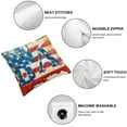 thumbnail image 6 of nygtbtfer Flower Decorative Throw Pillow Covers Set of 2 Watercolor Floral Porch Outdoor Home Decor, American Flag USA Map Couch Cushion Case White, 6 of 7