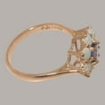 thumbnail image 4 of LBG British Made 14k Rose Gold Natural Amethyst & Opal Womens Statement Ring - 33 size options - Size 11.5, 4 of 6