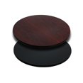 thumbnail image 1 of Mesa Redonda De 24'' Con Tablero Laminado Reversible Negro O Caoba, 1 of 5