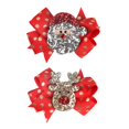 thumbnail image 3 of 5 Pcs Christmas Sequins Alligator Clips Girls Hair Clips Bows Barrettes Hair Accessories,Include Santa,Christmas Tree and Cap, Elk Styles Multicolor -, 3 of 7