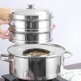thumbnail image 4 of Rejilla para vaporera de acero inoxidable, bandeja para olla al vapor, soporte redondo para vaporera (plateado), 1 ud., 4 of 6