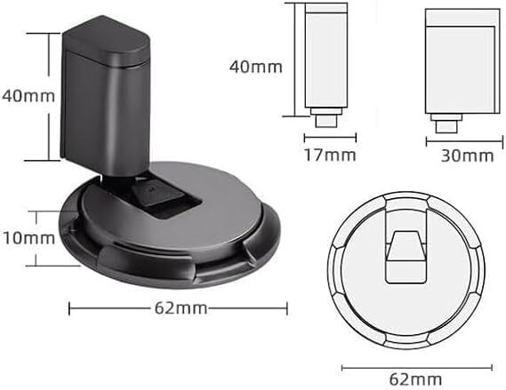 Mechanical Floor Door Stopper - Invisible Mechanical Door Stop - 2024 New Punch-Free Mechanical Silent Floor Door Stop,Adjustable Height Door Holder for Within 3/4 Inch High Door Gaps (B)