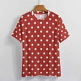 thumbnail image 5 of Summer Retro Polka Dots T Shirts Red And White Streetwear T-Shirt Female Short Sleeve Vintage Oversized Tee Shirt Design, 5 of 7