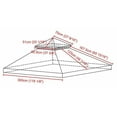 thumbnail image 6 of Yescom 10x10Ft Canopy Cover Top 2Tier PU Water Resistance for Brand_Model Walmart/MS17-31-4-2 Arrow Gazebo Outdoor Beige, 6 of 9