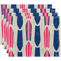 Simply Daisy 18" x 14" Dean Geometric Print Placemats, Set of 4
