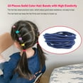thumbnail image 4 of 10 Pièces Bandes de Cheveux Mélangés Extensibles Réglables Décoratif Haute Élasticité Titulaire de Queue de Cheval de Protection Filles Accessoires Armée Bleu, 4 of 5