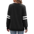 thumbnail image 4 of MOSHU Crewneck Sweatshirts for Women Striped Long Sleeve Shirts Fashion Fall Womens Sweatshirts Casual Fall Pullover Tops, 4 of 9