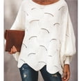 thumbnail image 4 of Suéter fino de talla grande europeo y americano de otoño e invierno para mujer, 4 of 6