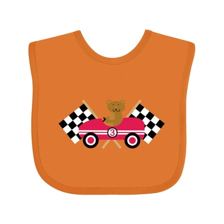 

Inktastic Race Car Racing Bear Animal Gift Baby Boy or Baby Girl Bib