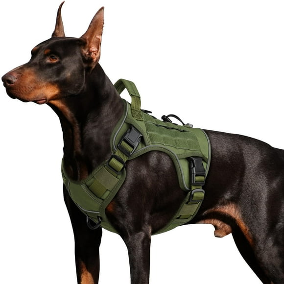 Arnés táctico para perros WINGOIN para perros grandes, color verde (XL)