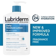 Lubriderm Daily Moisture Full Body Lotion, Fragrance-Free Moisturizer, 16 oz