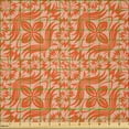 thumbnail image 2 of Ambesonne Ethnic Fabric by the Yard Microfiber, Chrysanthemum Maximum, 10 Yards, Vermilion and Coral, 2 of 2